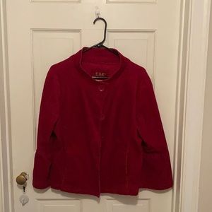 Women’s Red Corduroy Short Jacket